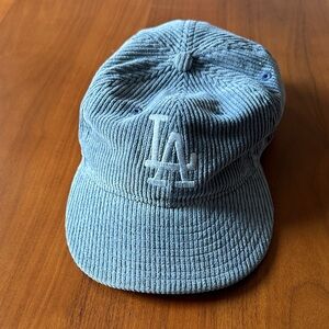 Vintage LA Dodgers Faded Blue Corduroy  NewEra SnapBack Hat